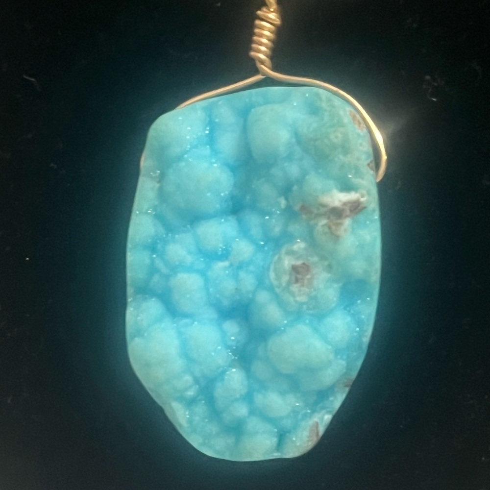 One Huge solid Turquoise pendant - Picture 6 of 7